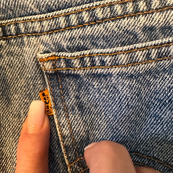 Levi’s vintage 550 orange tab 32‎ husky 26 inseam  100 Cotten relaxed fit jeans - Picture 7 of 10